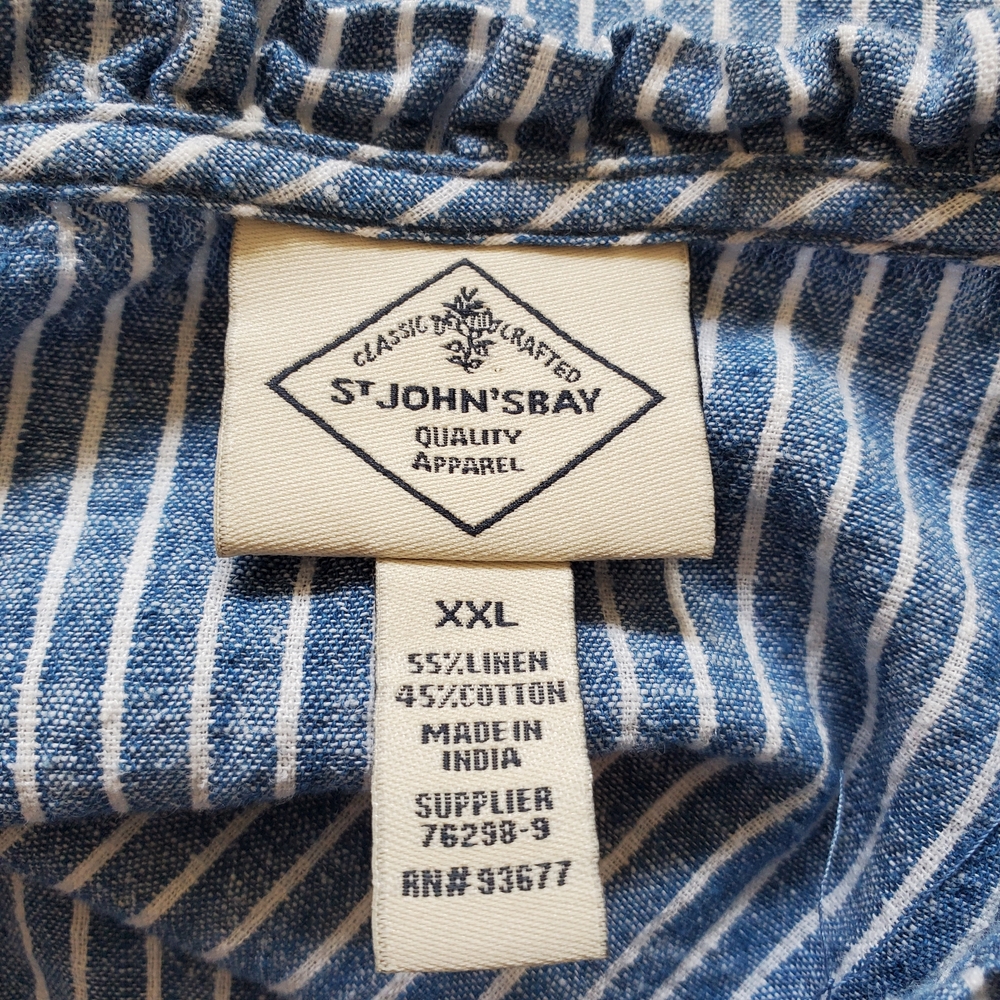 St. John's Bay V Neckline Sleeveless Striped Dress.  Size XXL - Picture 5 of 5